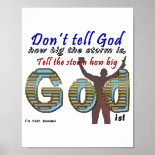 Vertel God niet hoe groot je bent Poster