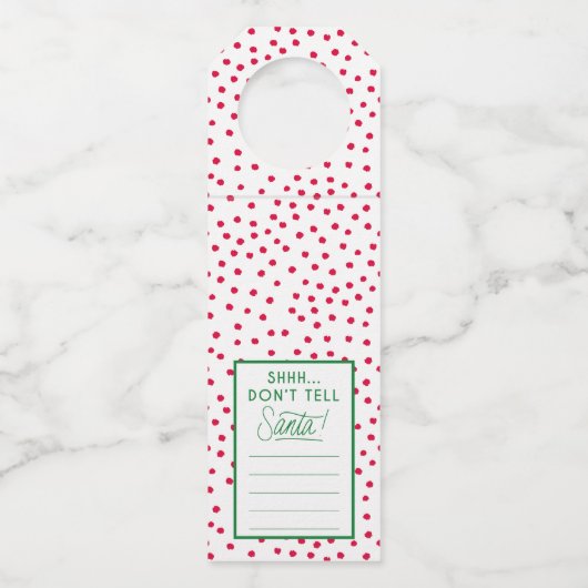 Vertel het Label van de Santa Bottle niet (Voorkant)