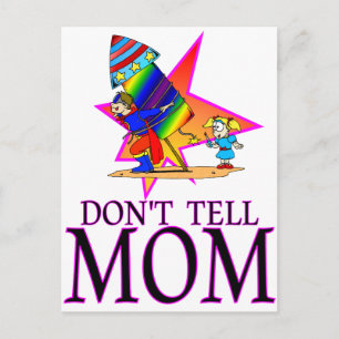 Vertel het niet aan MOM vuurwerk Briefkaart