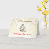 Vertel het op de berg Kerstkaart Kaart (Gele Bloem)