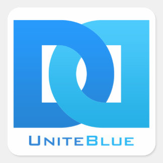 Vertel het verder vierkante sticker