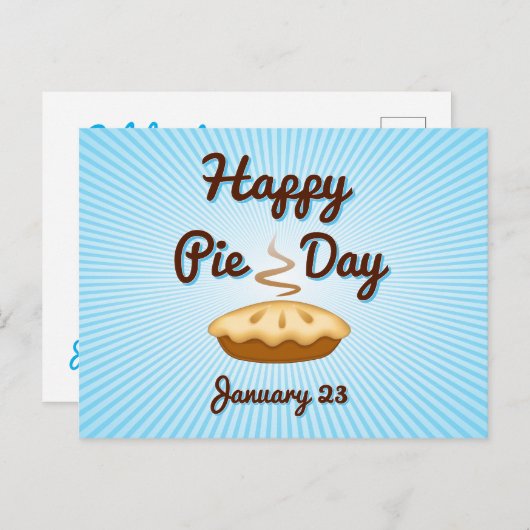 Vertel je vrienden over Pie Day Briefkaart (Voorkant / Achterkant)