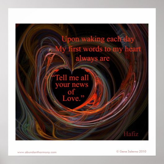 Vertel me al je nieuws over de liefde. poster (Voorkant)