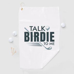 Vertel me Birdie. Golfhanddoek