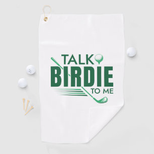 Vertel me Birdie. Golfhanddoek