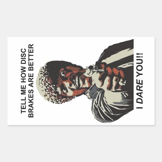 Vertel me hoe schijfremmen beter zijn rechthoekige sticker (Voorkant)