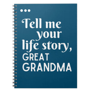 Vertel me je levensverhaal... grote oma cadeau notitieboek