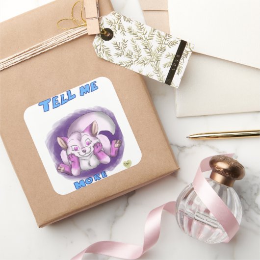 Vertel me meer Sticker (Geschenken)