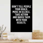 vertel mensen je doelen niet poster (Keuken)