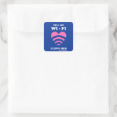 Vertel mijn WiFi dat ik van haar hou Vierkante Sticker (Tas)