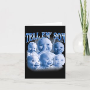 Vertel ze zoon grappige Ai Niche baby lacht vastho Kaart