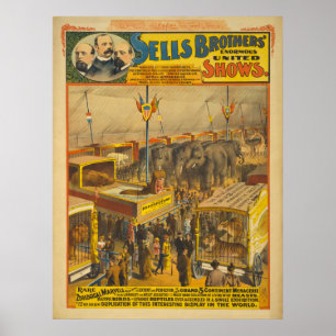 Vertelt Brothers Zoological Marvels Circus Poster