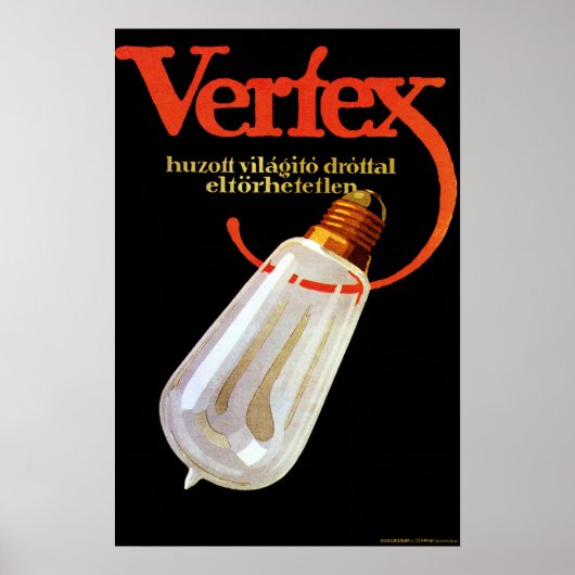 VERTEX LIGHT BULB Sachplakat Art Lucian Bernhardt Poster (Voorkant)