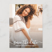 Verticaal Afstuderen Foto opslaan Datum Briefkaart (Voorkant)