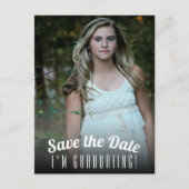 Verticaal Afstuderen Foto opslaan Datum Briefkaart (Voorkant)