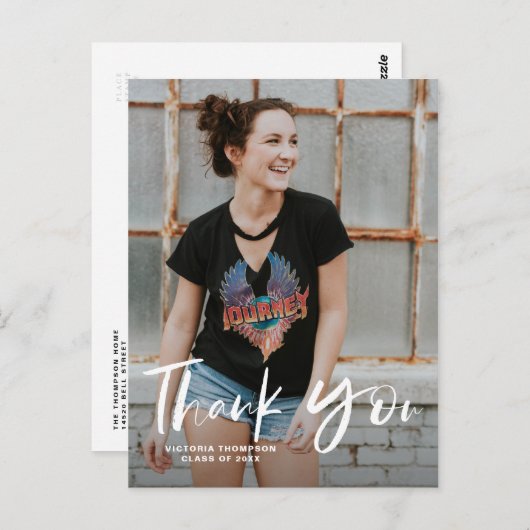 Verticaal Afstuderen voor penseelhand - Verticaal Briefkaart (Voorkant / Achterkant)