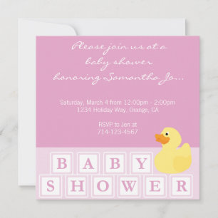Verticaal baby shower Duck Kaart