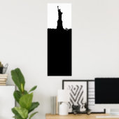 Verticaal beeld van het Poster van de Liberty Silh (Thuiskantoor)