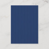 Verticaal blauw rood rendy monogram visitekaartje (Achterkant)