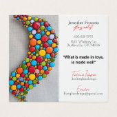 Verticaal boek-gevouwen Visitekaartje (Binnenkant ongevouwen)