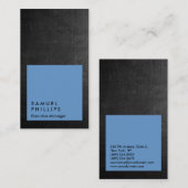 Verticaal bord blauw professioneel visitekaartje (Voorkant / Achterkant)