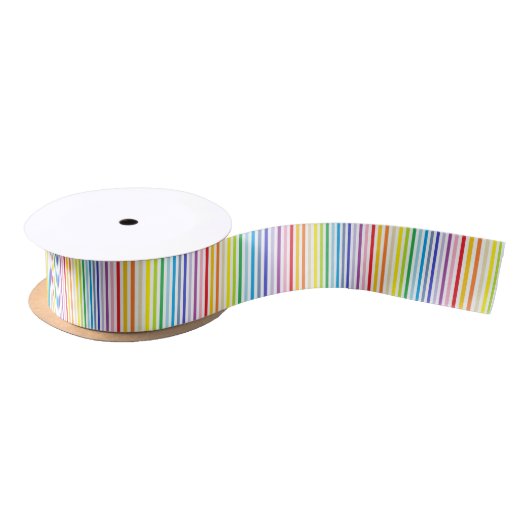 Verticaal brederspectrum regenboog en witte streep lint (Spoel)