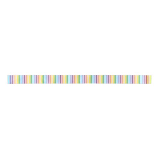 Verticaal brederspectrum regenboog en witte streep lint (Voorkant)