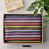 Verticaal brederspectrum regenboog en zwarte stree tissuepapier (Geschenk)