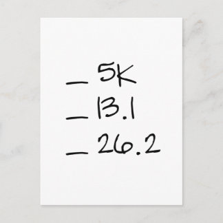 Verticaal Briefkaart van de checklist van het doel