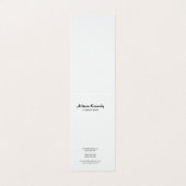 Verticaal Chubby Brush Script Modern Minimalist Visitekaartjes (Buitenkant ongevouwen)