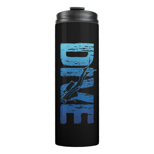 Verticaal duiken op scuba thermosbeker (Voorkant)