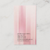 Verticaal elegant, uniek modern roze patroon visitekaartje (Achterkant)