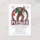 Verticaal gebruik van QR Code Plumber Tools Visitekaartje (Voorkant)