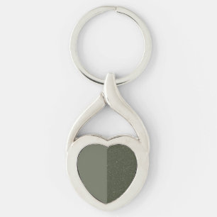 Verticaal Gesplitst Moss Groene Hart Sleutelhanger