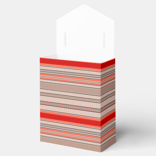 Verticaal gestreepte textuurpatroon in sinaasappel bedankdoosjes (Geopend)