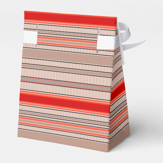 Verticaal gestreepte textuurpatroon in sinaasappel bedankdoosjes (Achterkant)