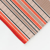 Verticaal gestreepte textuurpatroon in sinaasappel fleece deken (Hoek)