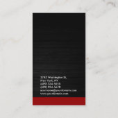 Verticaal grijs donkerrood hout trendy Visitekaart Visitekaartje (Achterkant)