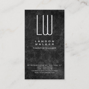 Verticaal grijs professioneel eenvoudig modern mon visitekaartje