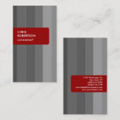 Verticaal grijs rood aantrekkelijk Visitekaartje (Voorkant / Achterkant)