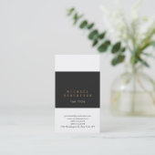 Verticaal grijs wit effen Visitekaartje (Staand voorkant)