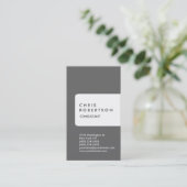 Verticaal grijs wit streep Visitekaartje (Staand voorkant)