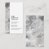 Verticaal grijs Witte Minimale Moderne Visitekaartje (Voorkant / Achterkant)
