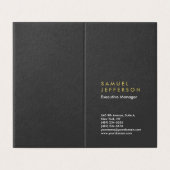 Verticaal grijs zwart professionele vlakte modern visitekaartjes (Buitenkant ongevouwen)