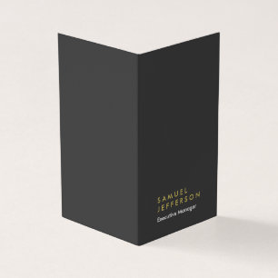 Verticaal grijs zwart professionele vlakte modern visitekaartjes