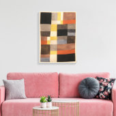 Verticaal-horizontale ritmes | Sophie Taeuber-Arp  Canvas Afdruk (Insitu (Woonkamer))