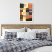 Verticaal-horizontale ritmes | Sophie Taeuber-Arp  Canvas Afdruk (Insitu (Slaapkamer))