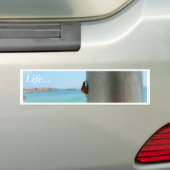 Verticaal Ladybug Bumpersticker (Op auto)