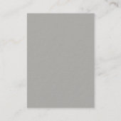 Verticaal modern, eenvoudig grijs platte script visitekaartje (Achterkant)