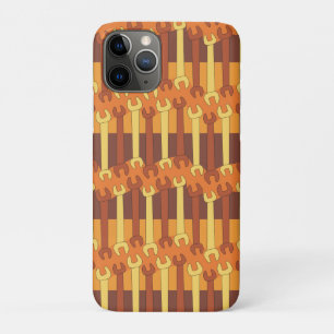 Verticaal moersleutel patroon iPhone 11 pro hoesje